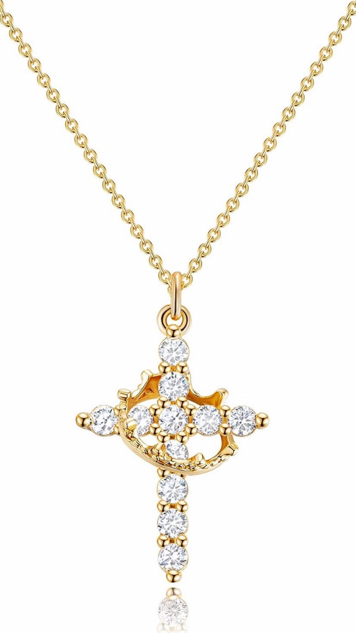 Cross Crown Necklace