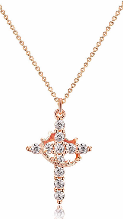Cross Crown Necklace