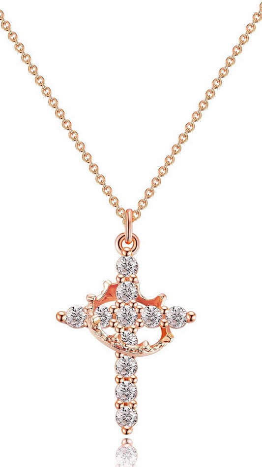 Cross Crown Necklace